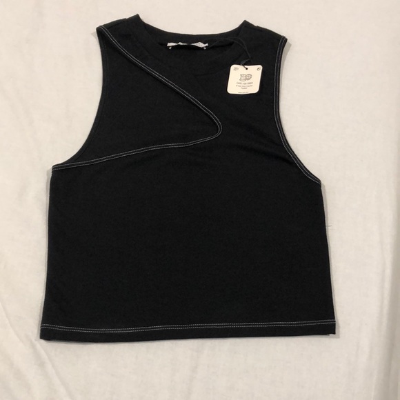 ZARA BLACK CUT OUT TANK TOP - Picture 3 of 6